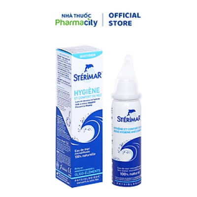Vệ sinh mũi dạng xịt từ nước biển sâu tinh khiết Stérimar (50ml)