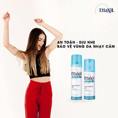 Xịt Khử Mùi Etiaxil Déodorant Anti-Transpirant 48H Peaux Sensibles Aérosol (150 ml) Dạng Phun Sương + Tặng 1 Móc Khóa Nhựa 2 Mặt