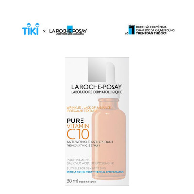 Dưỡng chất giúp cải thiện và làm sáng da La Roche-Posay Pure Vitamin C10 Serum 30ml