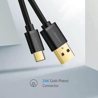 Ugreen UG30162US141TK 3M màu đen Dây USB 2.0 sang Type-C truyền dữ liệu và sạc - HÀNG CHÍNH HÃNG