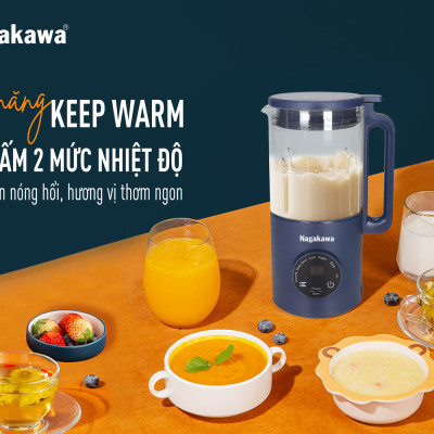Máy làm sữa hạt đa năng Nagakawa NAG0825 (0,6L - 500W) - Hàng chính hãng