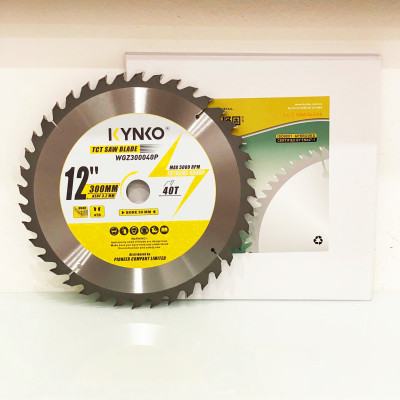 LƯỠI CƯA GỖ TCT 40 RĂNG đường kính phi Ø 300mm KYNKO WGZ300040P