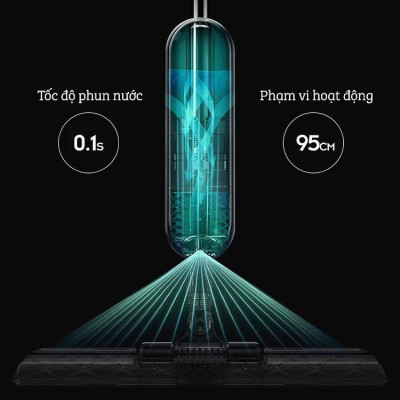 Cây lau nhà phun sương thông minh 2 trong 1, đầu xoay 360 độ tiện lợi 