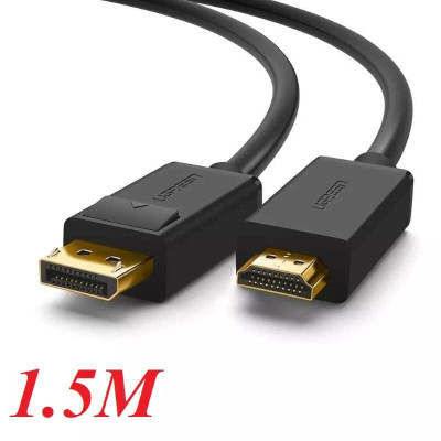 Ugreen UG10239DP101TK 1.5M Màu Đen Cáp chuyển đổi Displayport sang HDMI thuần đồng - HÀNG CHÍNH HÃNG