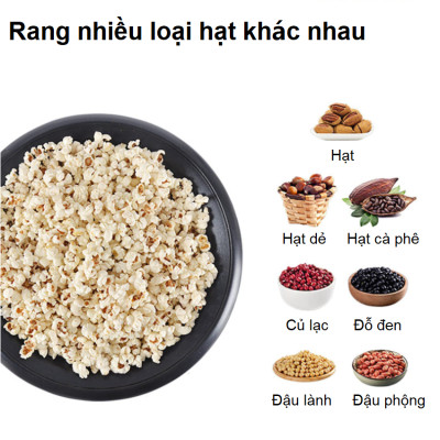 Máy rang hạt cà phê và các loại hạt tự động tích hợp điều chỉnh thời gian, thương hiệu Mỹ cao cấp Cafemasy SCR-300B - Hàng Nhập Khẩu (Bảo hành 12 Tháng)