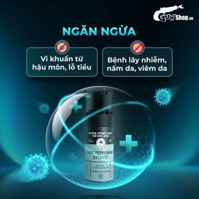 Dung dịch vệ sinh nam dạng bọt, tinh chất bạc hà tươi mát Shell Pure Peppermint Extract - Chai 100ml