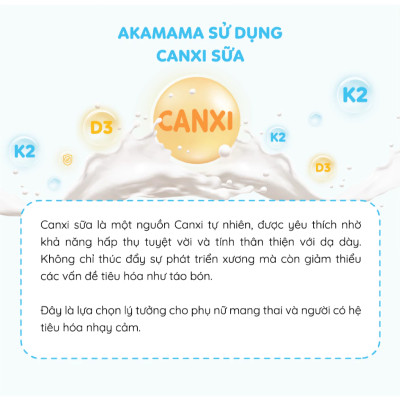 TPBVSK Akamama Calcium & D3 & K2 cho phụ nữ mang thai và cho con bú 120 viên