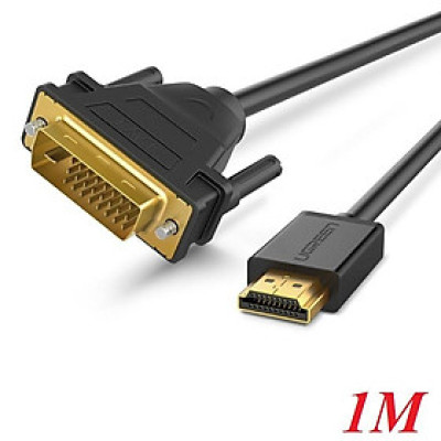 Ugreen UG30116HD106TK 1M màu Đen Cáp chuyển đổi HDMI sang DVI 24 + 1 thuần đồng - HÀNG CHÍNH HÃNG