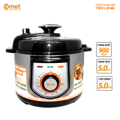 Nồi áp suất điện Comet CM6150 5 lít – 900W, 5 chế độ nấu, lòng chống dính, hàng chính hãng 