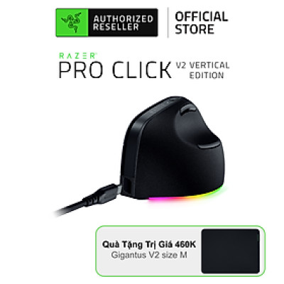Chuột Pro Click V2 Vertical Edition | Công Thái Học | Không Dây | 30K DPI | 550 IPS | 5 Chế Độ Kết Nối | Led RGB | Hàng Chính Hãng