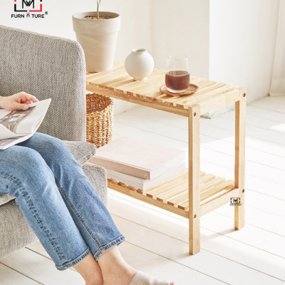KỆ ĐỰNG GIÀY GỖ 2 TẦNG HÀN QUỐC MÀU GỖ TỰ NHIÊN - BENCH 2F NATURAL SIZE M