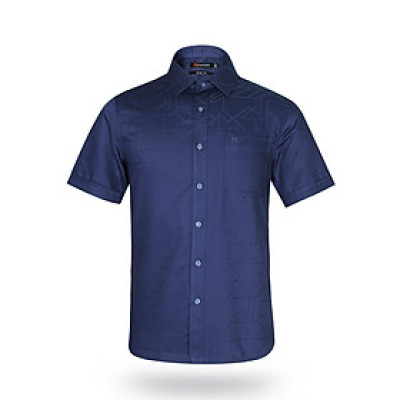 Áo sơ mi nam KHATOCO ngắn tay họa tiết A1MN468T2-CNMK193-2411-N