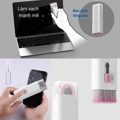 Bộ Dụng Cụ Vệ Sinh Tai Nghe, Bàn Phím Máy Tính Laptop, điện thoại 7in1 - Multifuntional Cleaning Brush Hàng chính hãng