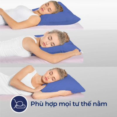 Gối Cao Su Liên Á Oval LAGOV4565 (45 x 65 cm) - Trắng