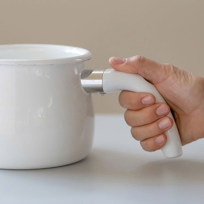 Nồi đa năng tráng men Pearl Metal Bianco 16cm (2.0L) - Hàng Nhập khẩu Nội Địa Nhật Bản