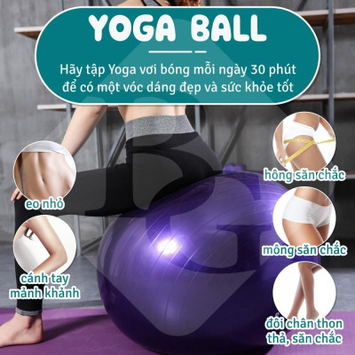 [KHÔNG KÈM BƠM] Bóng Tập Yoga 85cm-Bóng Tập Thể Hình- Hàng Cao Cấp Chính Hãng  (hàng nhập khẩu)