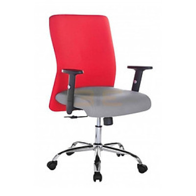 Ghế Trưởng Phòng  Tay Điều Chỉnh Chân Thép Mạ Cao Cấp IBIE IB328 - Đỏ