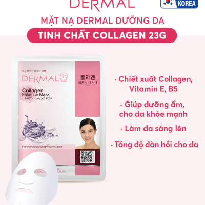 [ Tặng thêm 2 miếng ] Set 10 Mặt nạ dưỡng da tinh chất Collagen Dermal