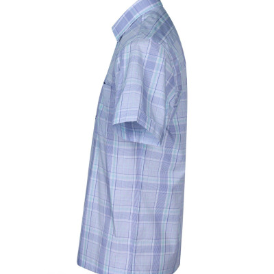 Áo sơ mi nam KHATOCO ngắn tay kẻ caro A1MN468T2-CNCR074-2409-N