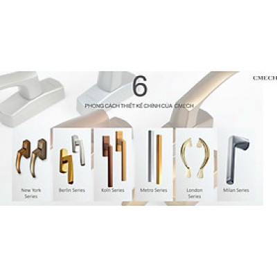 Phụ kiện cửa Cmech cao cấp chính hãng _Tay nắm cửa sổ quay, hất kiểu New York