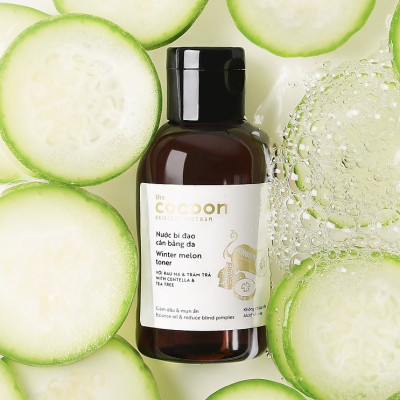 Bộ 3 chăm sóc da mụn: Gel rửa mặt bí đao 140ml + Toner bí đao 140ml + Tinh chất bí đao cocoon 70ml