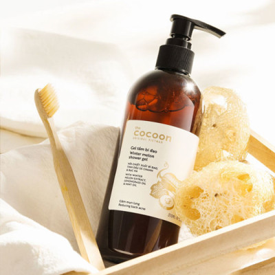 Combo Gel tắm bí đao Cocoon 310ml + Nước dưỡng tóc tinh dầu bưởi Pomelo Cocoon 140ml