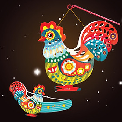 Lồng đèn trung thu Happy KiBu - Lồng đèn sáng tạo, Ánh sáng đêm trăng hình Gà