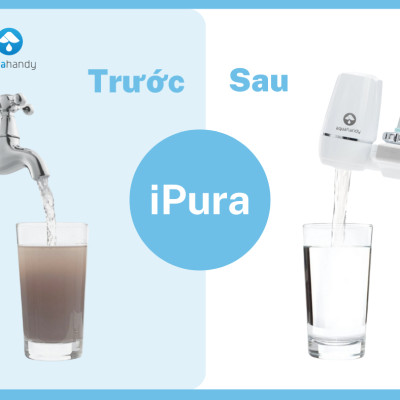 [Hàng chính hãng] Đầu lọc nước tại vòi AquaHandy iPura Lọc sạch tạp chất Dễ dàng lắp đặt