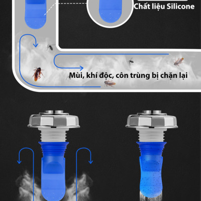 Bộ thoát nước máy giặt, chậu rửa, thoát nước thải kiêm chống mùi hôi, ngăn côn trùng trào ngược MIHOCO 2-Loại 2 đường thoát-Hàng chính hãng