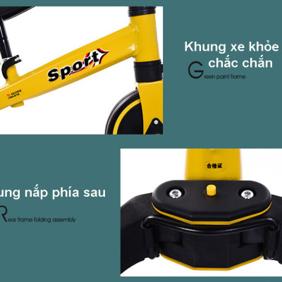 Xe thăng bằng - xe đạp 3 bánh đa năng cho bé. Xe thăng bằng có bàn đạp kết hợp xe chòi chân Sport cho bé - TẶNG KÈM ĐÀN XYLOPHONE 8 THANH CHO BÉ  