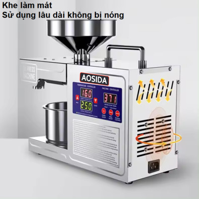 Máy ép dầu thực vật dùng cho gia đình, quán ăn. Thương hiệu Anh Quốc cao cấp Aosida - B03S - HÀNG CHÍNH HÃNG