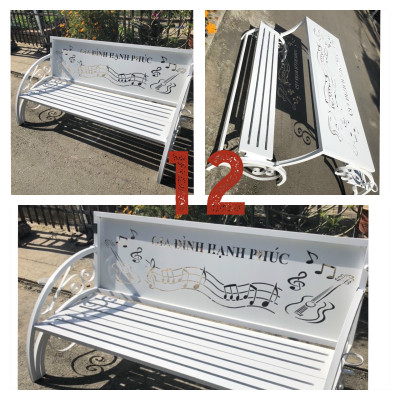 Ghế sân vườn thông minh Juno Sofa 1m2 mở thành bàn ghế đôi mặt CNC nhiều KT lựa chọn 1m2 1m5 2m