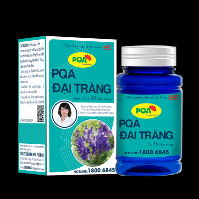 PQA Đại Tràng lọ 30 viên nang là dược phẩm thảo dược dùng cho người bị viêm đại tràng hỗ trợ  ngăn ngừa các triệu chứng của viêm đại tràng cấp và mạn tính, rối loạn tiêu hóa.