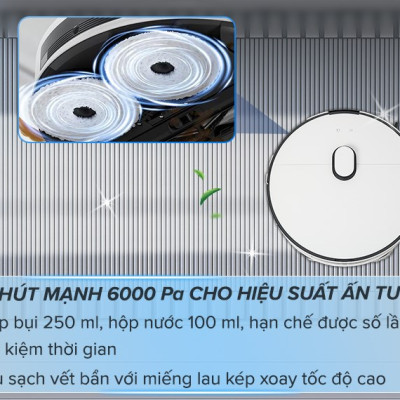 Robot hút bụi lau nhà Samsung VR7MD96514G/SV - Hàng Chính Hãng