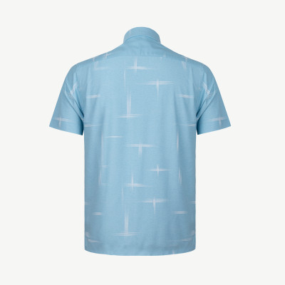 Áo sơ mi nam KHATOCO ngắn tay họa tiết A1MN438T2-CNIN633-2609-N