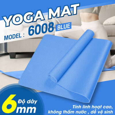 Thảm Tập Yoga 6MM cao cấp , chống trượt TPE, thảm Tập Gym và Yoga Chuyên Nghiệp
