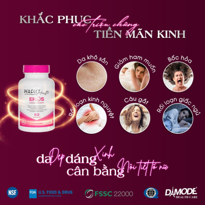 Viên uống da đẹp dáng xinh cân bằng nội tiết tố nữ EROS DAMODE lọ 60 viên
