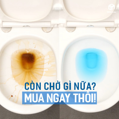 Bộ 10 Vỉ (20 Viên) Vệ Sinh Khử Mùi Bồn Cầu Homes Queen Hàn Quốc (2 viên/vỉ x 40 g/viên). Hàng cao cấp chính hãng - 1 viên sử dụng được tới 1 tháng rưỡi