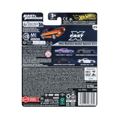 Đồ Chơi Siêu Xe Premium Fast&Furious Alfa Romeo Giulia Sprint GTA HOT WHEELS JBM04/HNW46