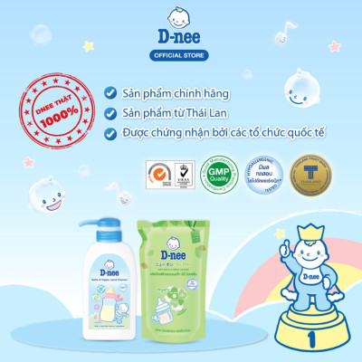 Nước Rửa Bình Sữa Dạng Túi D-nee - Xanh lá (550ml)