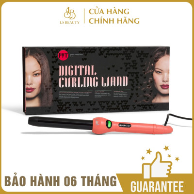 Máy Uốn Tóc Kỹ Thuật Số PYT Digital Curling Wand 25mm - Màu Cam - Kèm Găng Tay Chịu Nhiệt - Công Nghệ Nhiệt Hồng Ngoại Xa