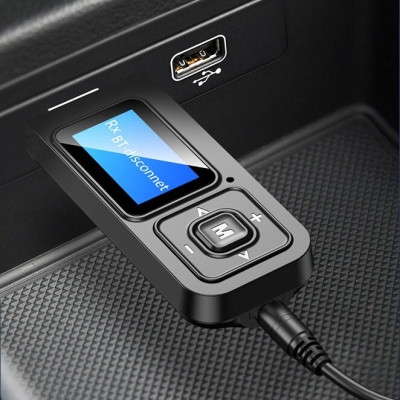 Bộ Thu Phát Bluetooth 5.0 Không Dây Đa Năng Kèm Màn Hình LCD – Hàng Nhập Khẩu Usb Bluetooth 5.0 có màn hình hiển thị thu phát âm thanh HIFI Stereo cho tivi loa, âm ly laptop, PC