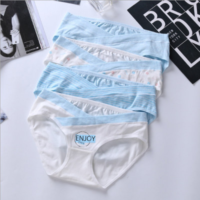 Sét 4 quần lót/chíp bầu Azuno Az1003 cạp chéo Cotton họa tiết không đường may