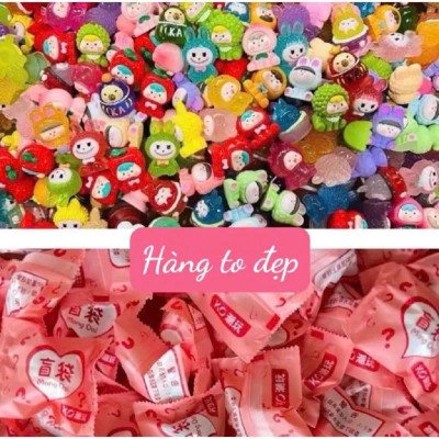 Combo 10 Túi Mù Size To,  Túi Mù Tự Xé, Kẹo Dạ Quang, Đục, Kim Tuyến, Mẫu Ngẫu Nhiên