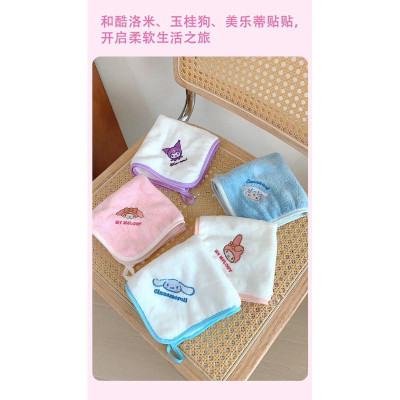 Set 5 Khăn Mặt Cực Xinh Kuromi - Chất Vải Mềm Mịn - An Toàn size 30x30