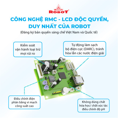 Máy Lọc Nước Điện Giải Ion Kiềm ROBOT IonQueen 511 Chế Độ Nóng Nguội Lạnh - 5 Tấm Điện Cực Titanium Phủ Platium