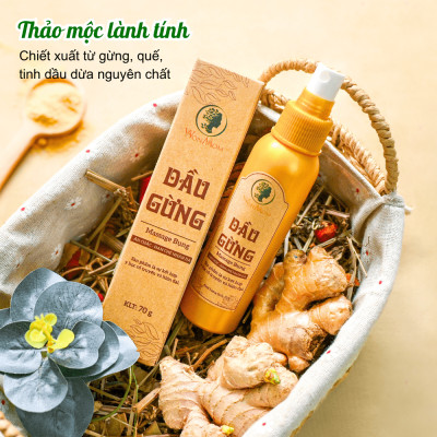Dầu gừng thảo mộc massage tan mỡ bụng sau sinh Wonmom 70g