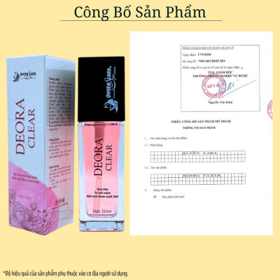 COMBO 3 Lọ Xịt Khử Mùi DEORA CLEAR Quyên Lara 50ml, Khử Mùi Hôi Nách, Ngăn Tiết Mồ Hôi