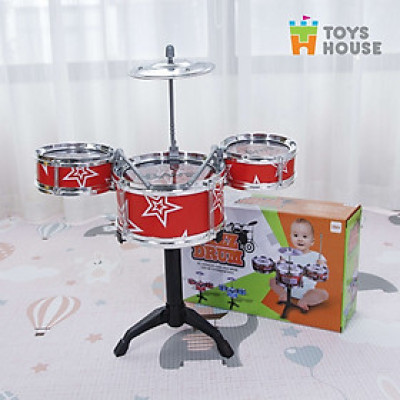 Đồ chơi trống cho bé Jazz Drum Toyshouse - Đồ chơi âm nhạc cho bé trai và bé gái chính hãng