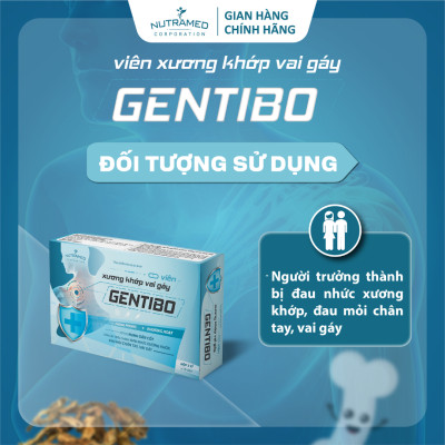 Viên uống Gentibo hỗ trợ giảm đau nhức xương khớp, chân tay, vai gáy (30 viên) - Nutramed